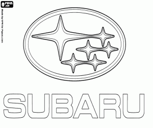 Embleem van het merk Subaru kleurplaat