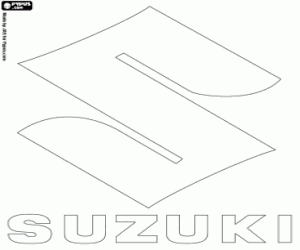 Embleem van het merk Suzuki kleurplaat