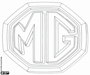Embleem van MG kleurplaat