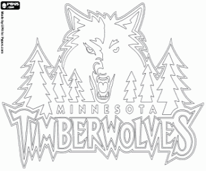 Embleem van Minnesota Timberwolves kleurplaat
