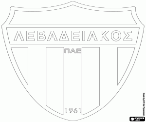 Embleem van PAE Levadiakos kleurplaat