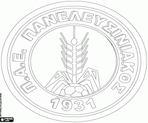 Embleem van Panelefsiniakos FC kleurplaat