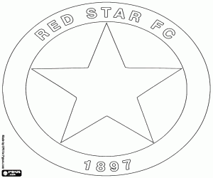 Embleem van Red Star FC kleurplaat