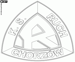 Embleem van Ruch Chorzów kleurplaat