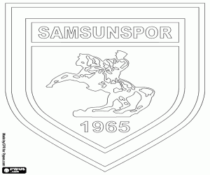 Embleem van Samsunspor kleurplaat