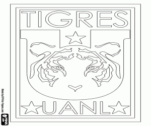 Embleem van Tigres UANL kleurplaat