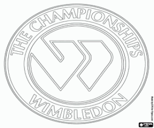 Embleem van het toernooi van Wimbledon kleurplaat