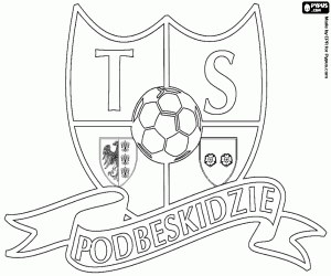 Embleem van TS Podbeskidzie kleurplaat