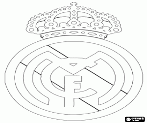 Embleem van Real Madrid CF kleurplaat