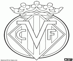 Embleem van Villarreal CF kleurplaat