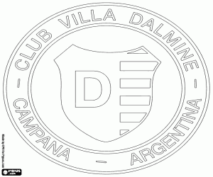 Embleem van Villa Dalmine kleurplaat