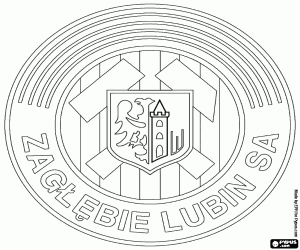 Embleem van Zagłębie Lubin kleurplaat