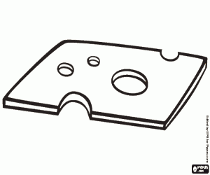 Emmental kaas segment kleurplaat