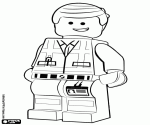 Emmet Brickowski, werkman van Lego kleurplaat