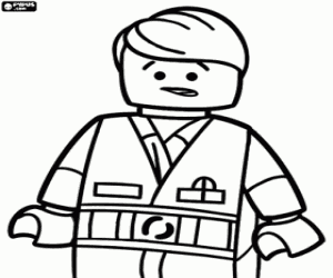 Emmet, de protagonist van Lego kleurplaat