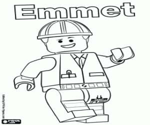 Emmet, karakter van Lego de film kleurplaat