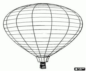 Een enorme hete luchtballon kleurplaat