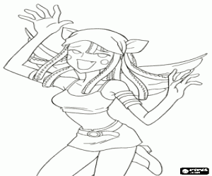 Eriru, personage uit Mermaid Melody kleurplaat