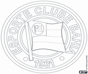 Esporte Clube Bahia logo kleurplaat