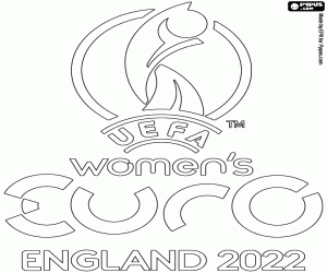 Euro 2022 logo Dames kleurplaat