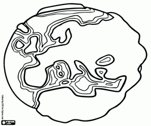 Europa in onze planeet kleurplaat