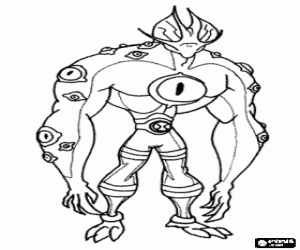 Eye Guy, Ben 10 alien kleurplaat