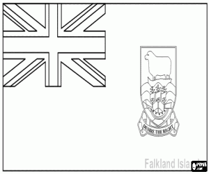 Falklandeilanden vlag kleurplaat