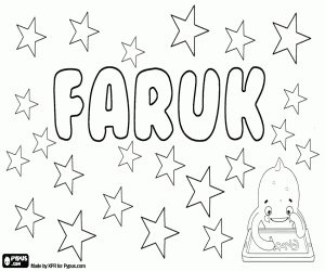 Faruk, variant van Faruq kleurplaat