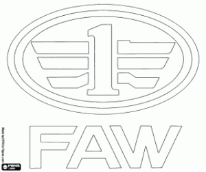 FAW Car Company logo kleurplaat