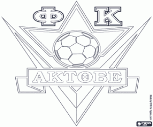 FC Aktobe badge kleurplaat