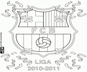 FC Barcelona, kampioen 2010-2011 kleurplaat