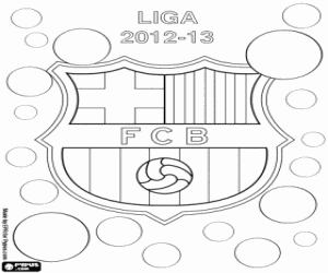 FC Barcelona, kampioen 2012-2013 kleurplaat