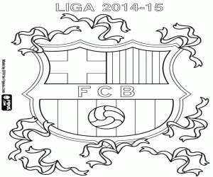 FC Barcelona, kampioen 2014-2015 kleurplaat