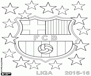 FC Barcelona, kampioen 2015-2016 kleurplaat