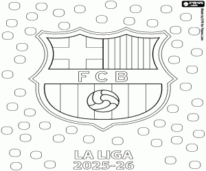 FC Barcelona, kampioen 2025-2026 kleurplaat