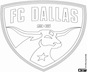 FC Dallas embleem kleurplaat