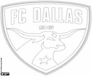 FC Dallas schild kleurplaat