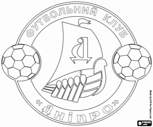 FC Dnipro badge kleurplaat