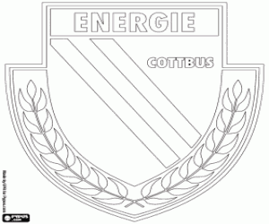 FC Energie Cottbus badge kleurplaat