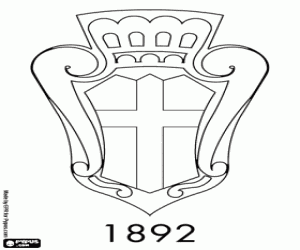 FC Pro Vercelli 1892 embleem kleurplaat