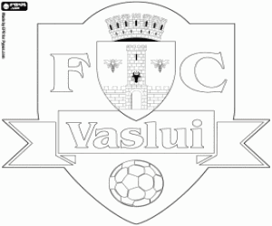FC Vaslui embleem kleurplaat