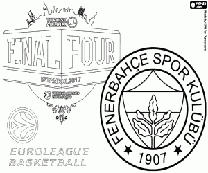 Fenerbahce, kampioen EuroLeague 2017 kleurplaat