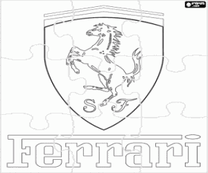 Ferrari puzzel kleurplaat
