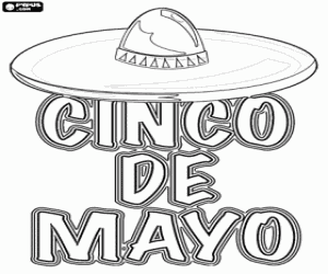 Fiesta del Cinco de Mayo kleurplaat