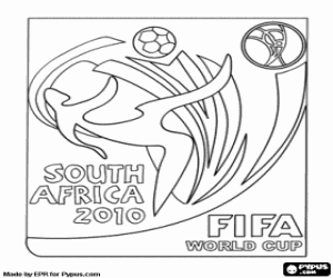 FIFA WK Zuid-Afrika 2010 logo kleurplaat