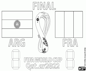 FIFA World Cup Qatar 2022 Finale  kleurplaat