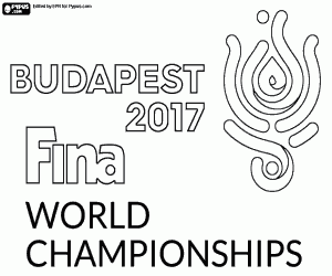 FINA Wereldkampioenschappen Budapest 2017 kleurplaat