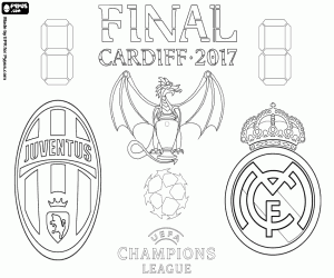 Finale Champions League 2016-2017 kleurplaat