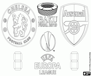 Finale Europa League 2018-2019 kleurplaat