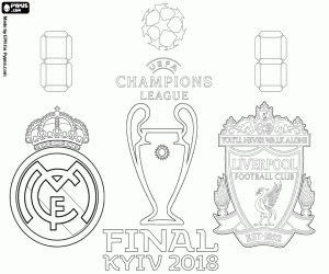 Finale UEFA Champions League 2017-2018 kleurplaat
